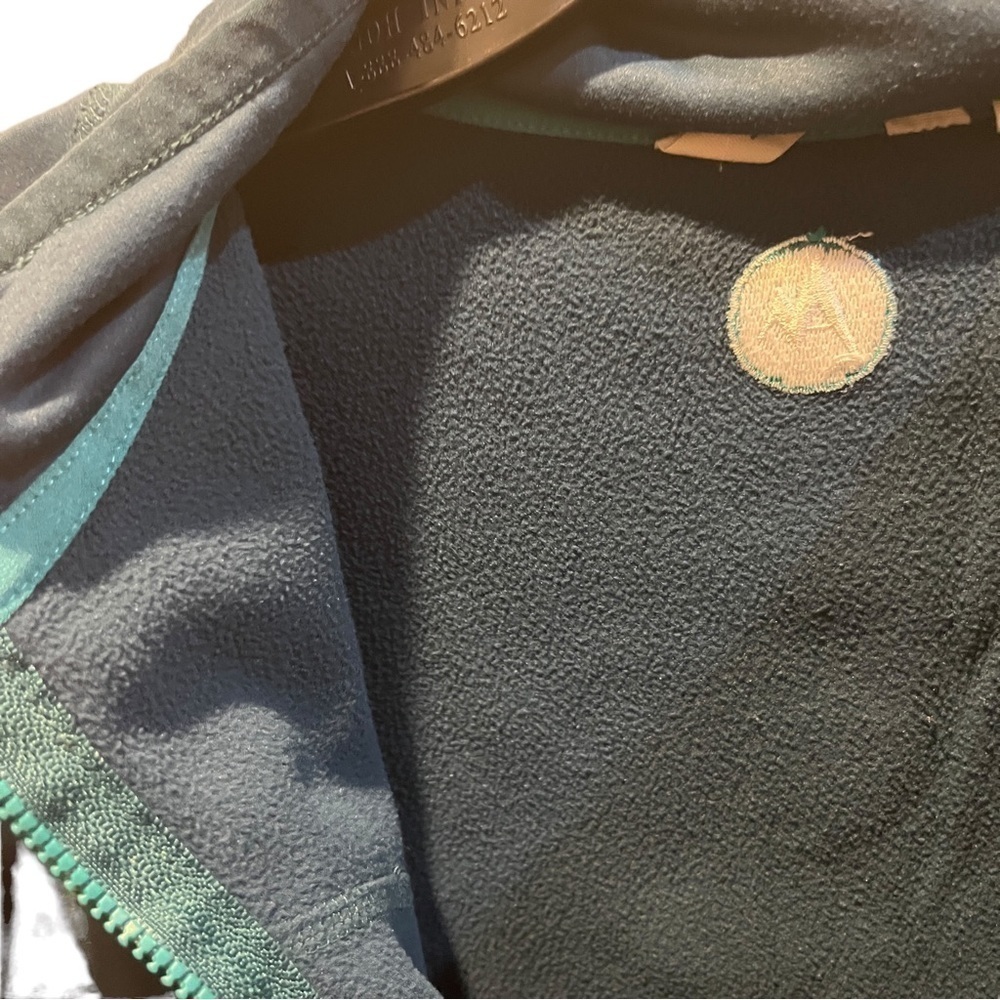 Marmot Nylon/Elastane 1/2 Zip Teal Fleece Lined Pullover Sz M - Picture 6 of 11